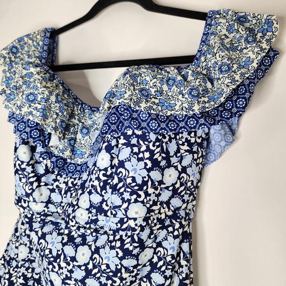 JESSICA SIMPSON Printed Off-The-Shoulder  One Piece Swimsuit - Size 1X - NEW - Picture 4 of 6